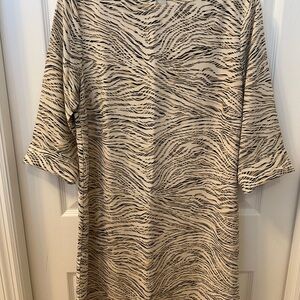 H&M Print Dress - Black and Cream